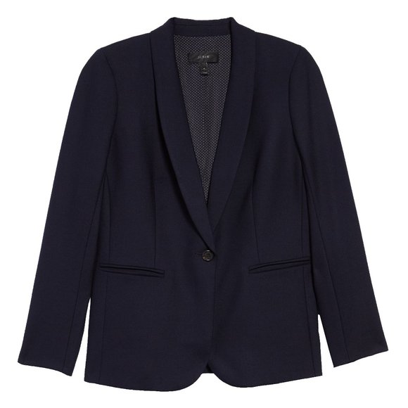 J. CREW Parke Blazer NAVY PETITE H0295